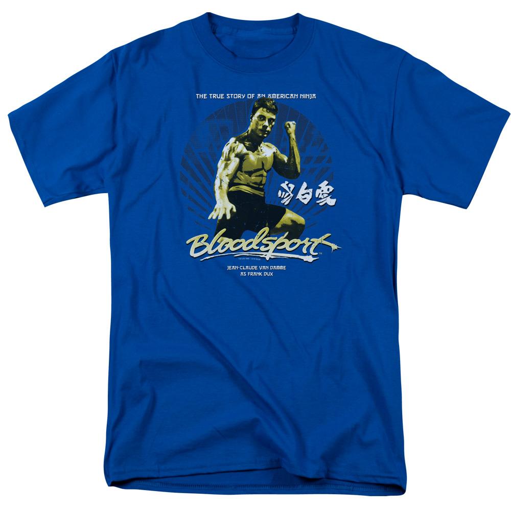 Bloodsport American Ninja Mens T Shirt Royal Blue