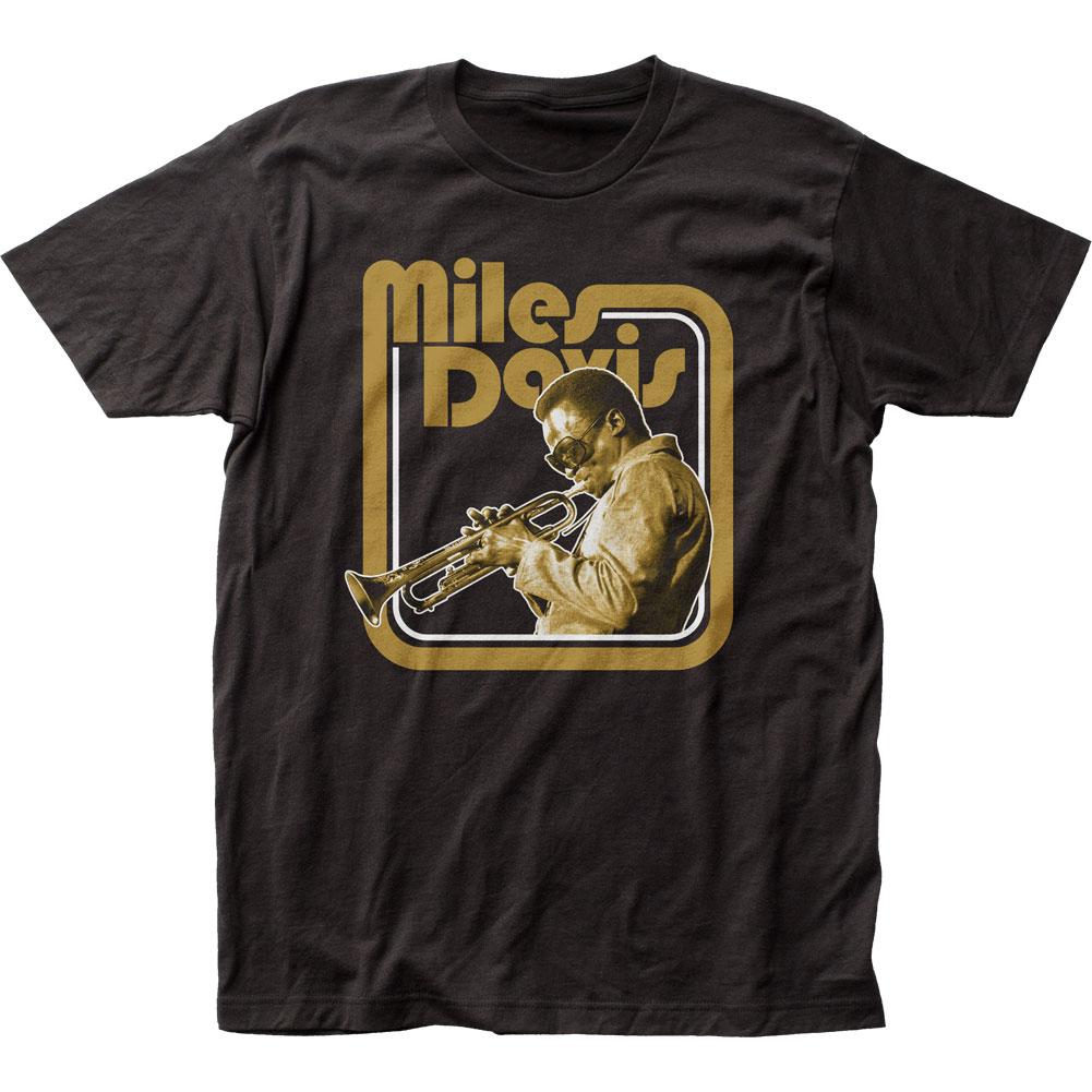 Miles Davis Trumpet Mens T Shirt Black