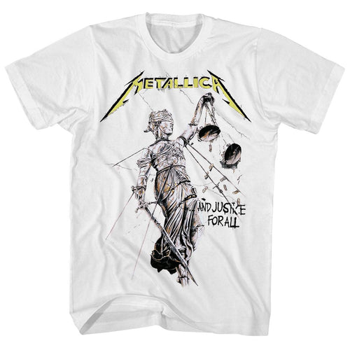 Metallica Justice For All Mens T Shirt White