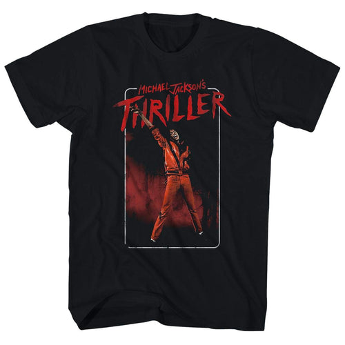 Michael Jackson MJ Thriller Arm Up Mens T Shirt Black