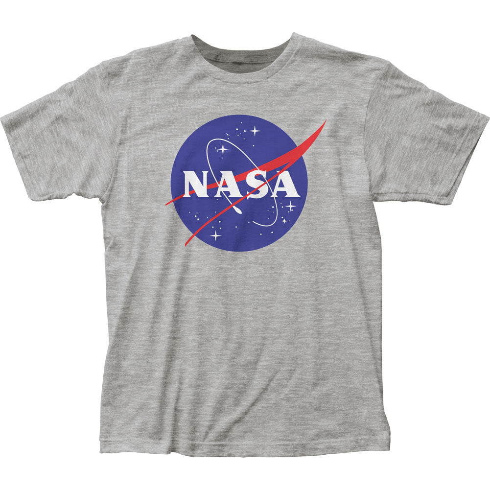 NASA Logo Mens T Shirt Sport Grey