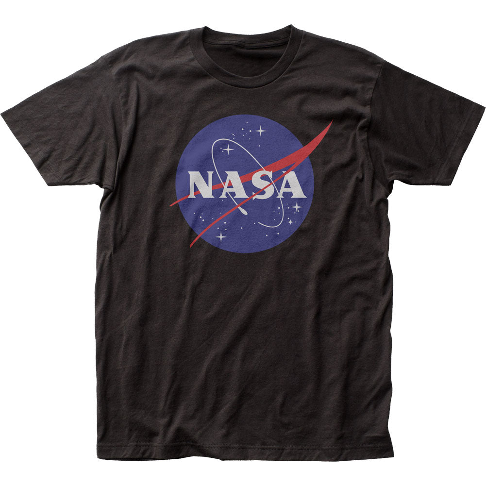 NASA Faded Logo Mens T Shirt Black