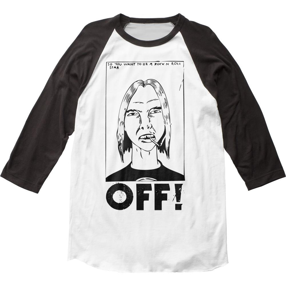 OFF! First Four EP’s Mens Baseball RaglanT Shirt White Black