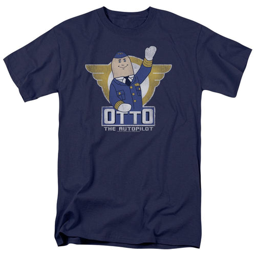 Airplane! OTTO The Autopilot Mens T Shirt Navy Blue