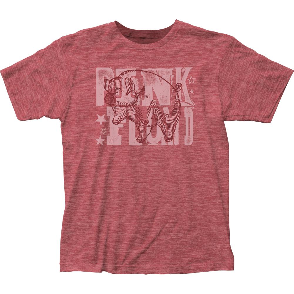 Pink Floyd Pig Mens T Shirt Heather Red