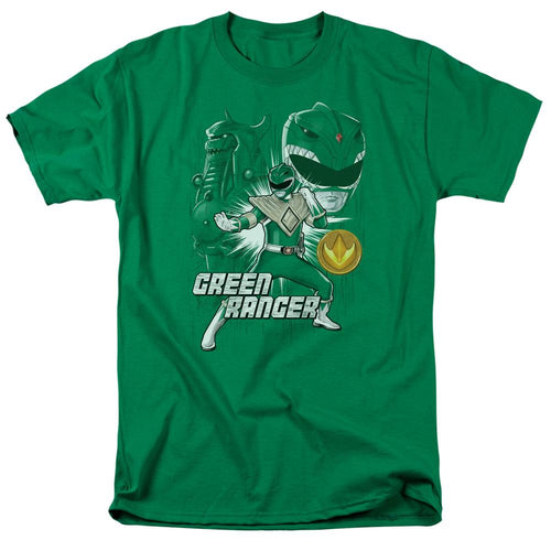 Power Rangers Green Ranger Mens T Shirt Kelly Green