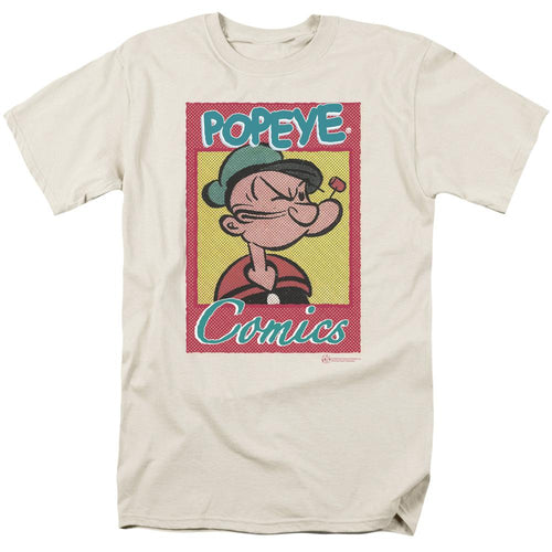 Popeye Popeye Comics Mens T Shirt Cream