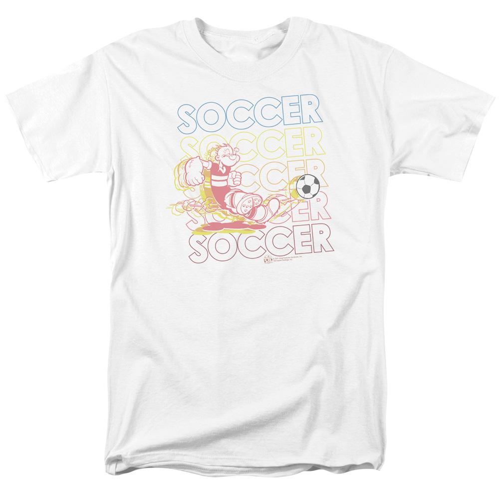 Popeye Soccer Mens T Shirt White