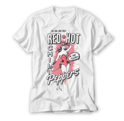 Red Hot Chili Peppers In The Flesh Mens T Shirt White