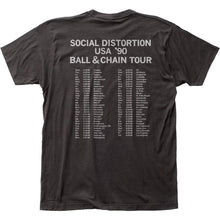 Load image into Gallery viewer, Social Distortion Ball and Chain Tour Mens T Shirt Black
