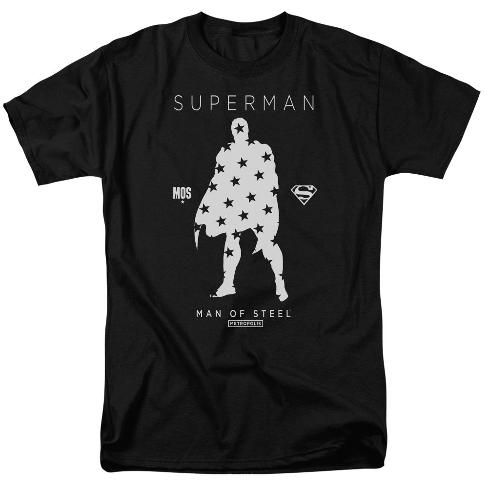 Superman Star Silhouette Mens T Shirt Black