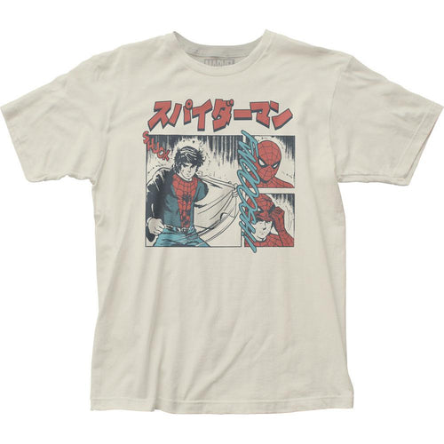 Spider-Man The Manga Mens T Shirt Vintage White