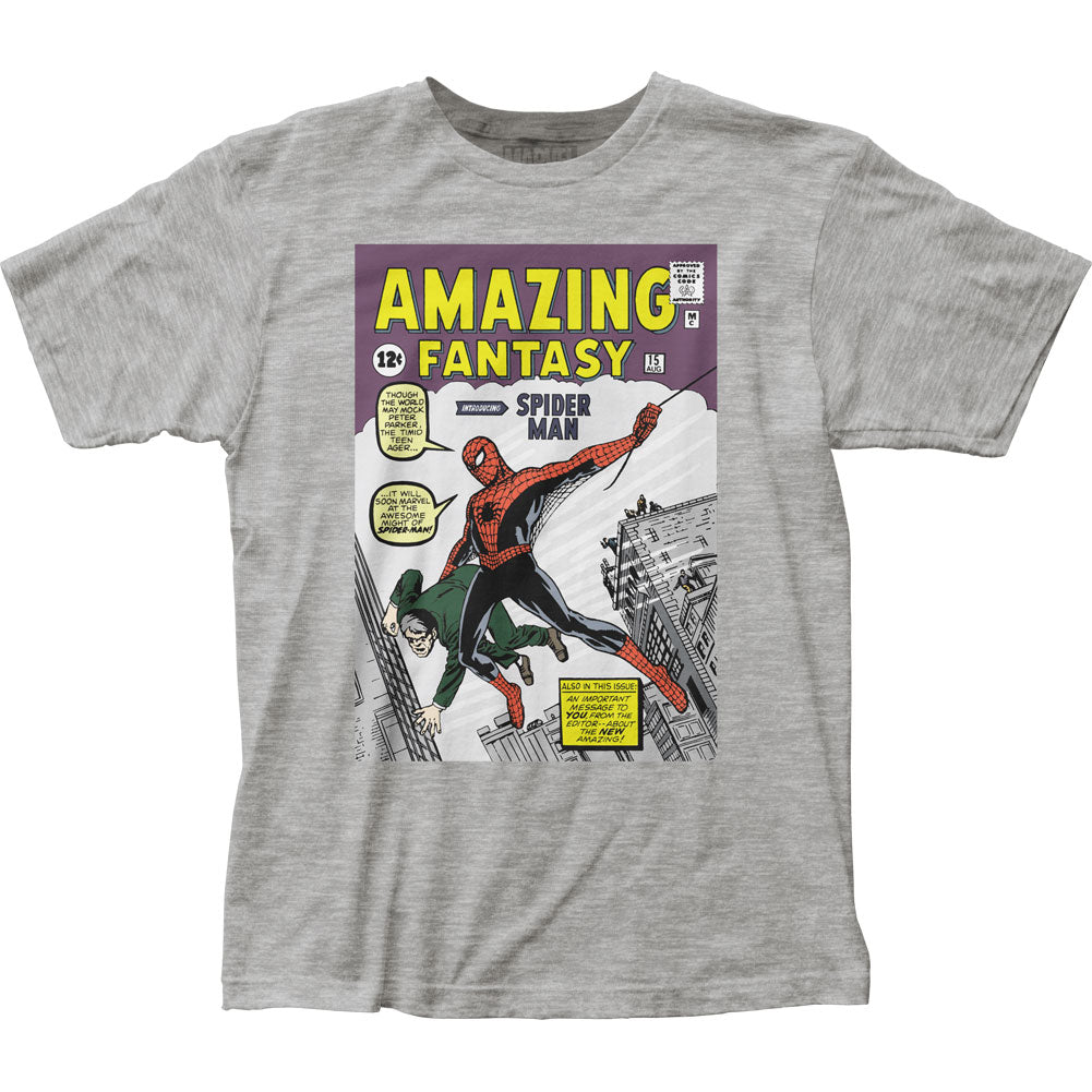 Spider-Man Amazing Fantasy #15 Mens T Shirt Sport Grey