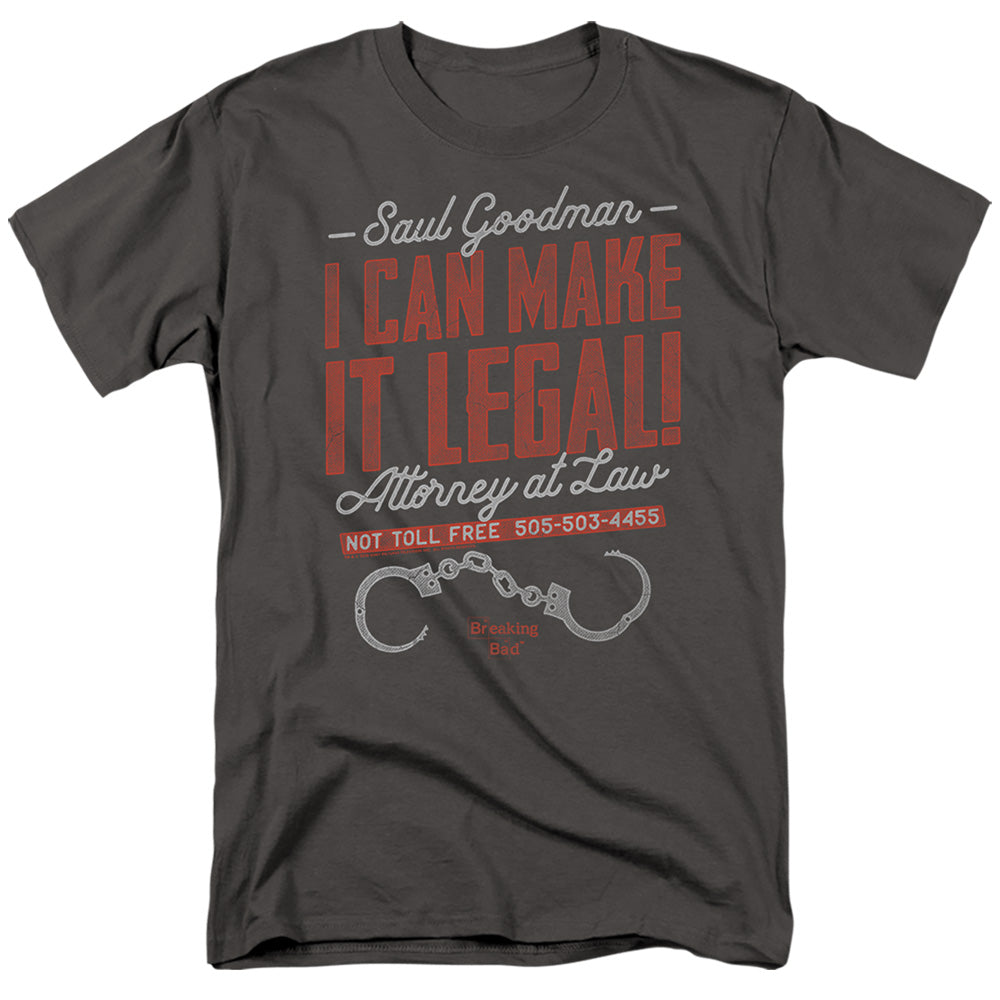 Breaking Bad Make It Legal Mens T Shirt Charcoal