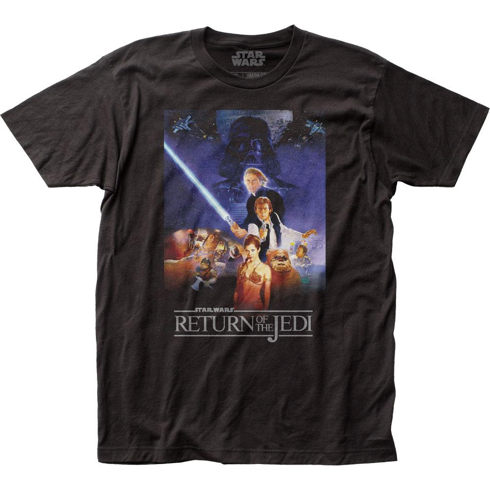Star Wars ROTJ Poster Mens T Shirt Black