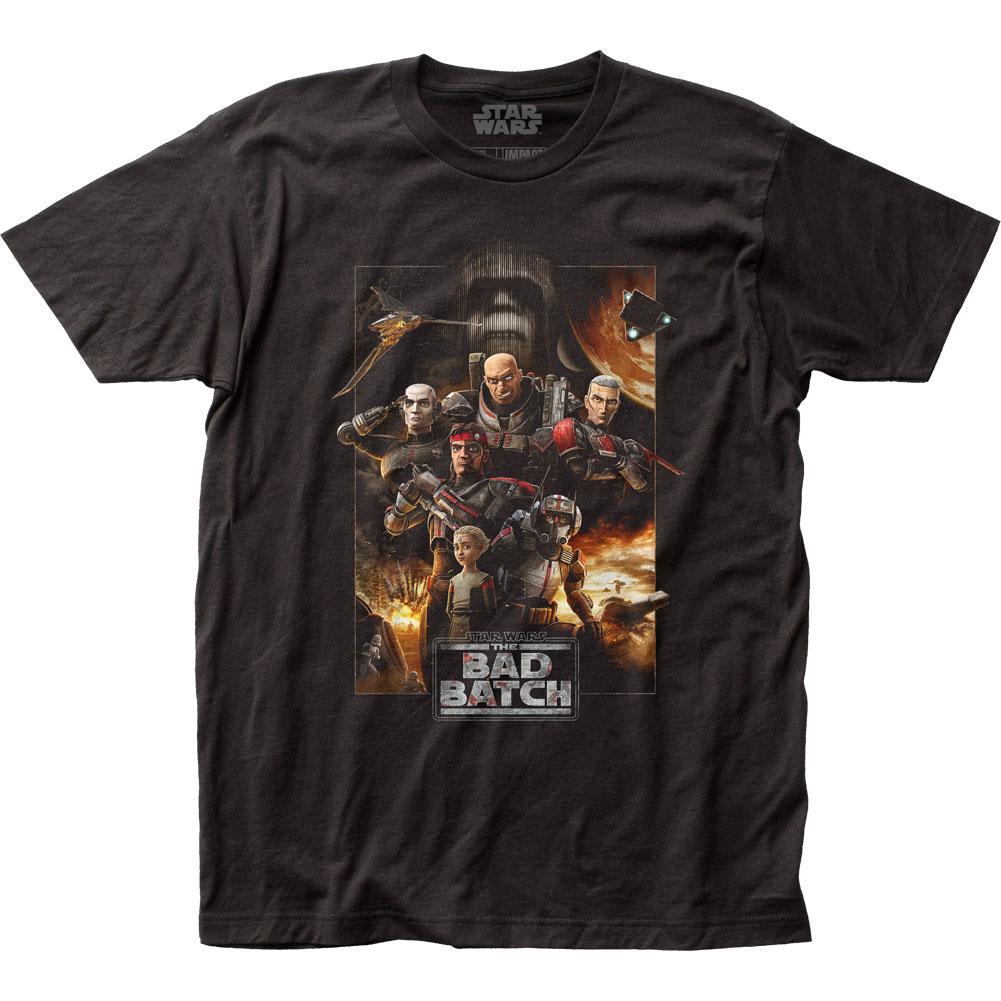Star Wars Bad Batch Poster Mens T Shirt Black