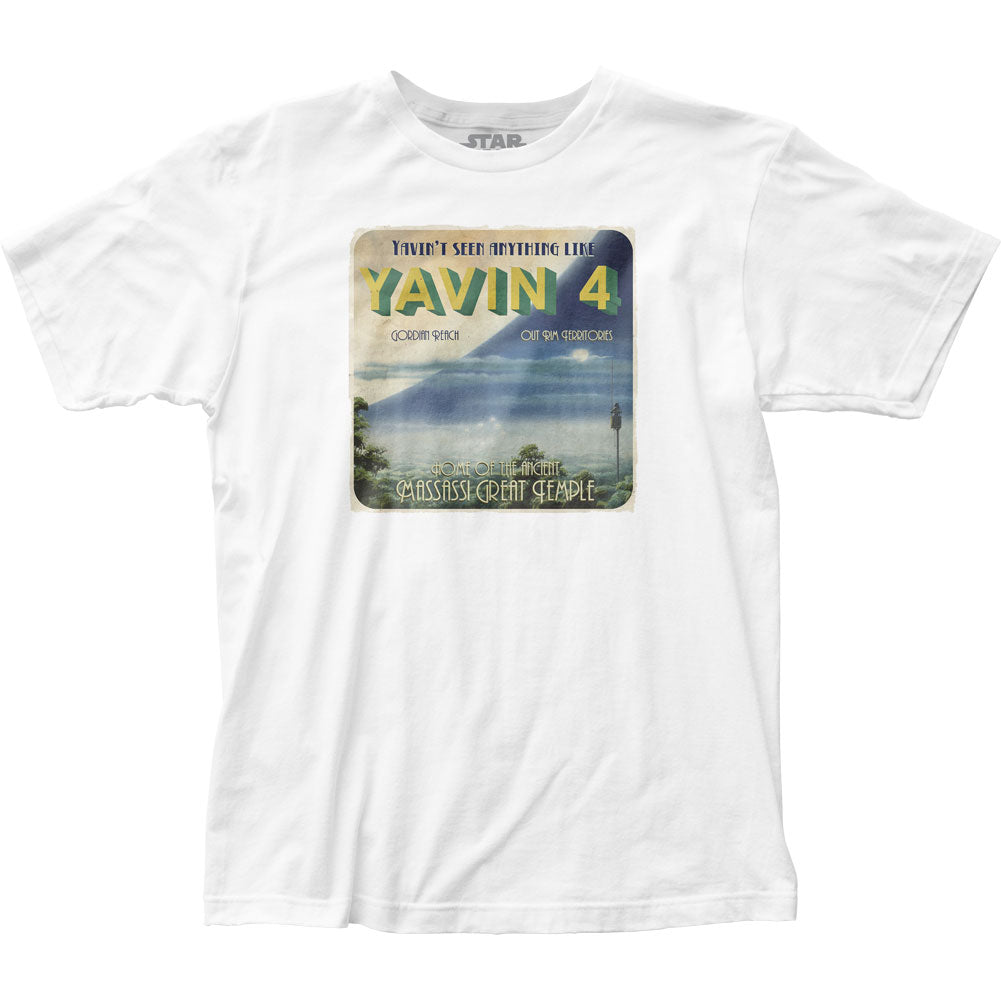 Star Wars Yavin 4 Postcard Mens T Shirt White