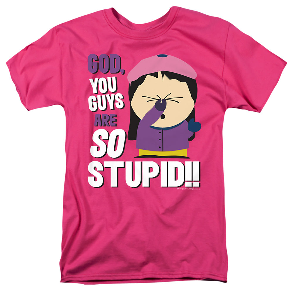 South Park So Stupid Mens T Shirt Hot Pink