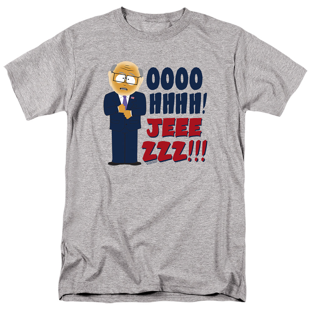 South Park Oh Jeez Mens T Shirt Athletic Heather