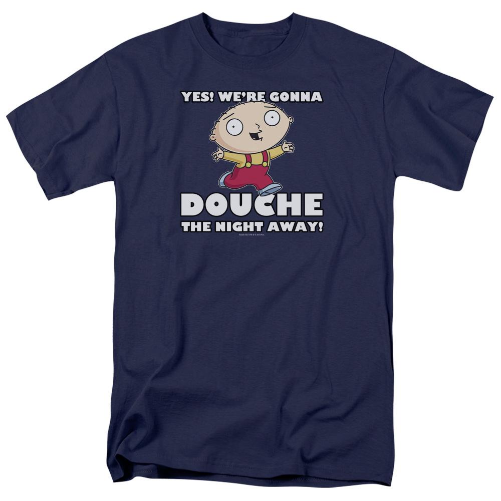 Family Guy Douche The Night Away Mens T Shirt Navy Blue