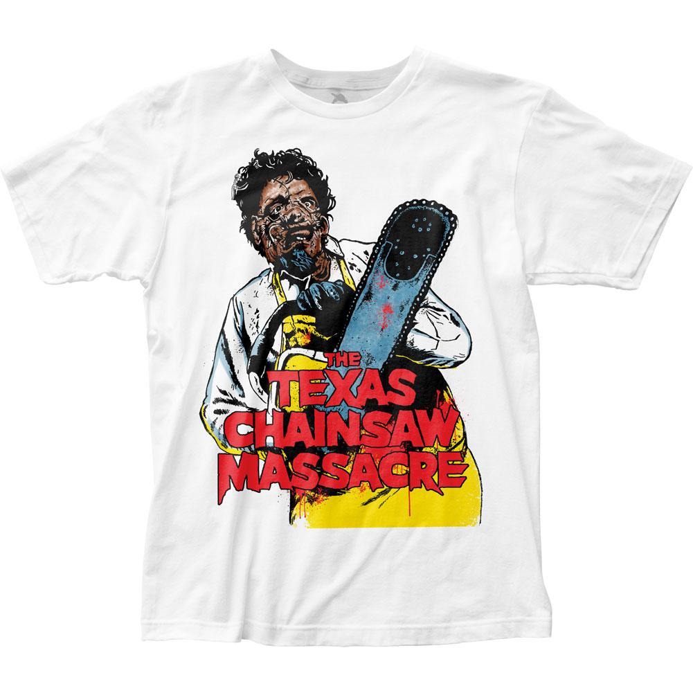 Texas Chainsaw Massacre Illustration Mens T Shirt White