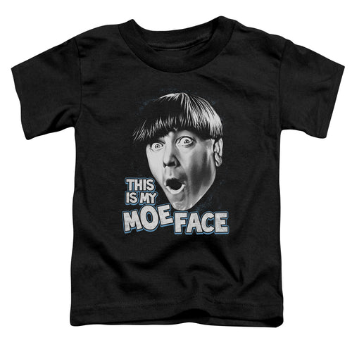 Three Stooges Moe Face Toddler Kids Youth T Shirt Black