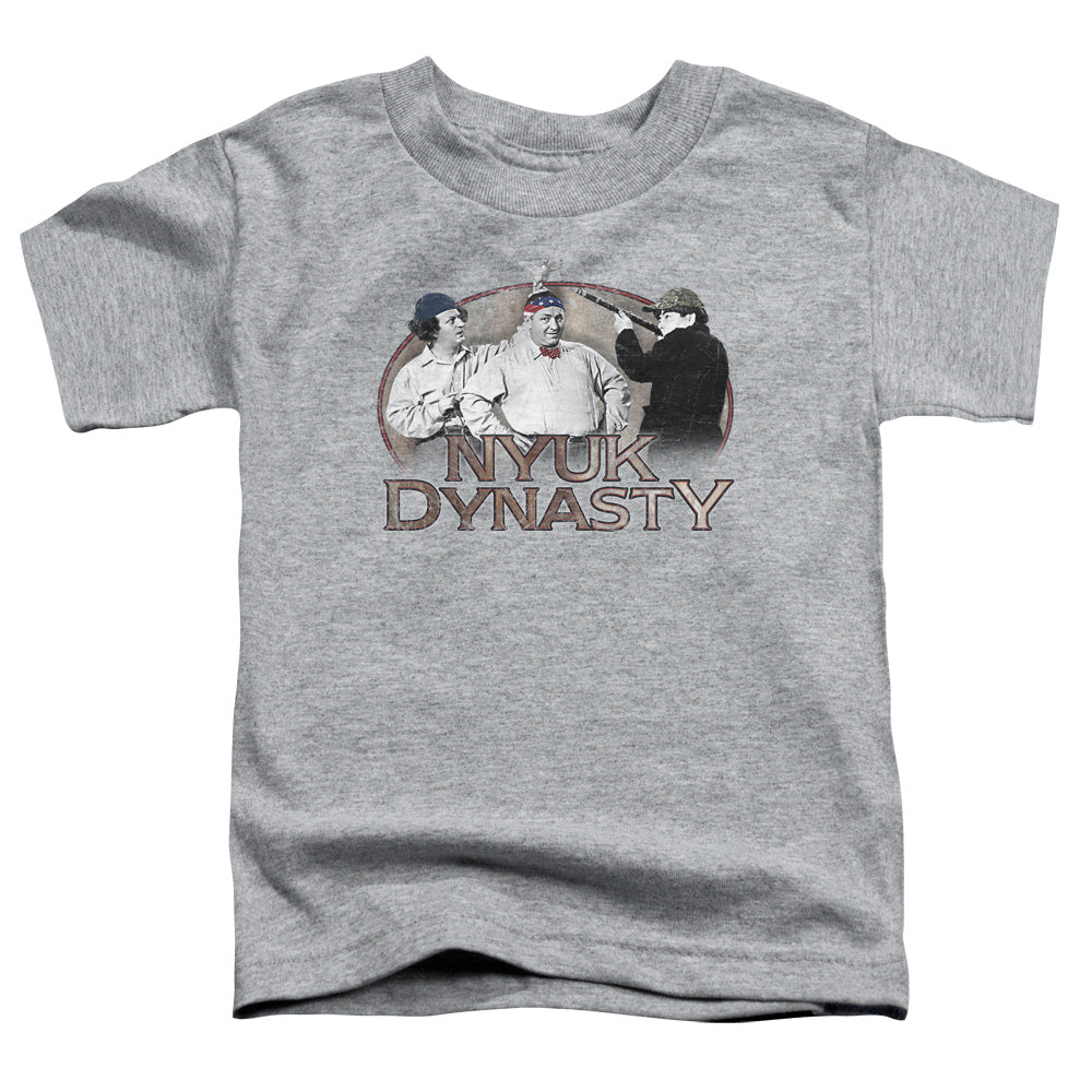 Three Stooges Nyuk Dynasty Toddler Kids Youth T Shirt Athletic Heather