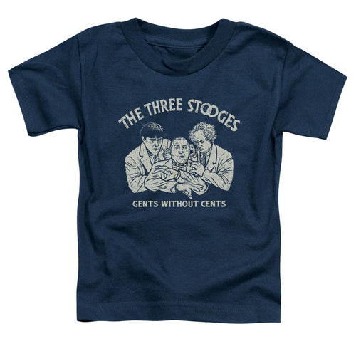 Three Stooges Without Cents Toddler Kids Youth T Shirt Navy Blue