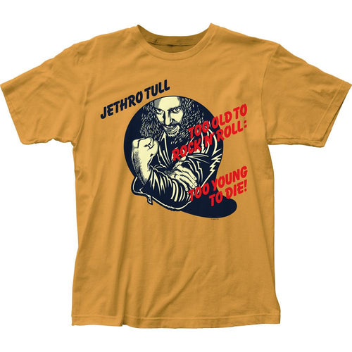 Jethro Tull Too Young to Die Mens T Shirt Gold