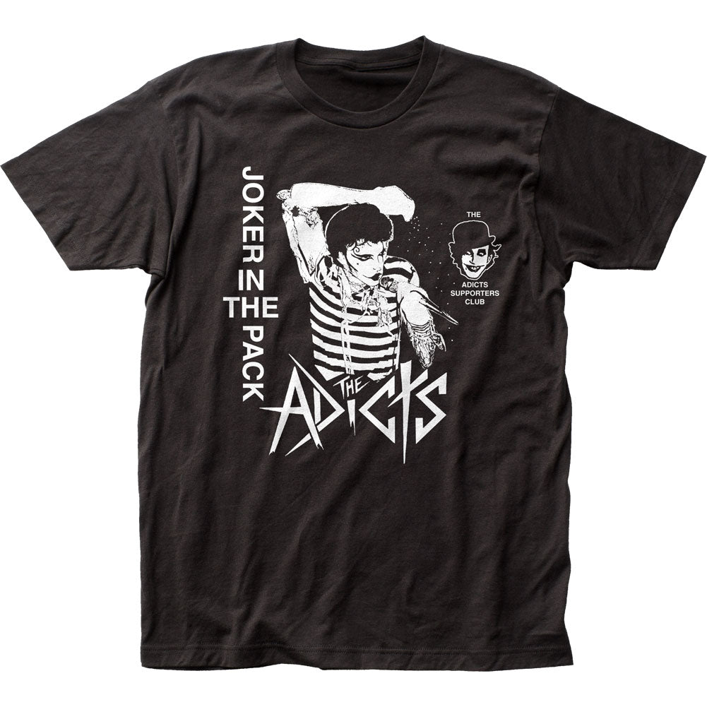 The Adicts Joker In The Pack Mens T Shirt Black