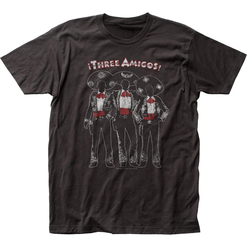 Three Amigos Mens T Shirt Black