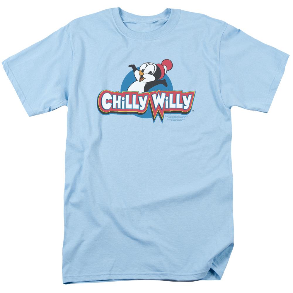 Chilly Willy Logo Mens T Shirt Light Blue