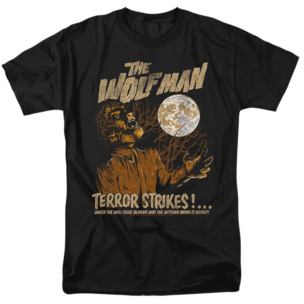 Universal Monsters Terror Strikes Mens T Shirt Black