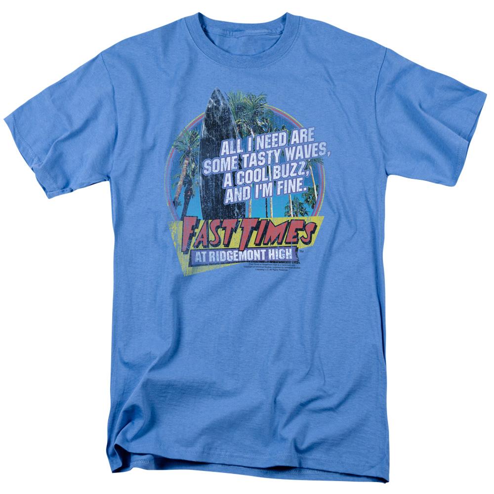 Fast Times at Ridgemont High Tasty Waves Mens T Shirt Carolina Blue