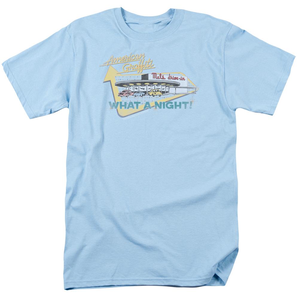 American Graffiti Mels Drive In Mens T Shirt Light Blue