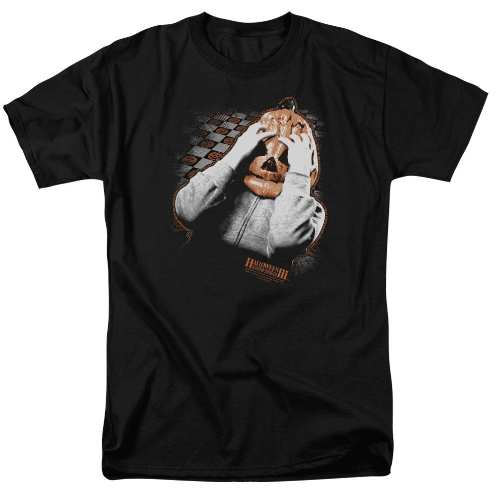 Halloween III Pumpkin Mask Mens T Shirt Black