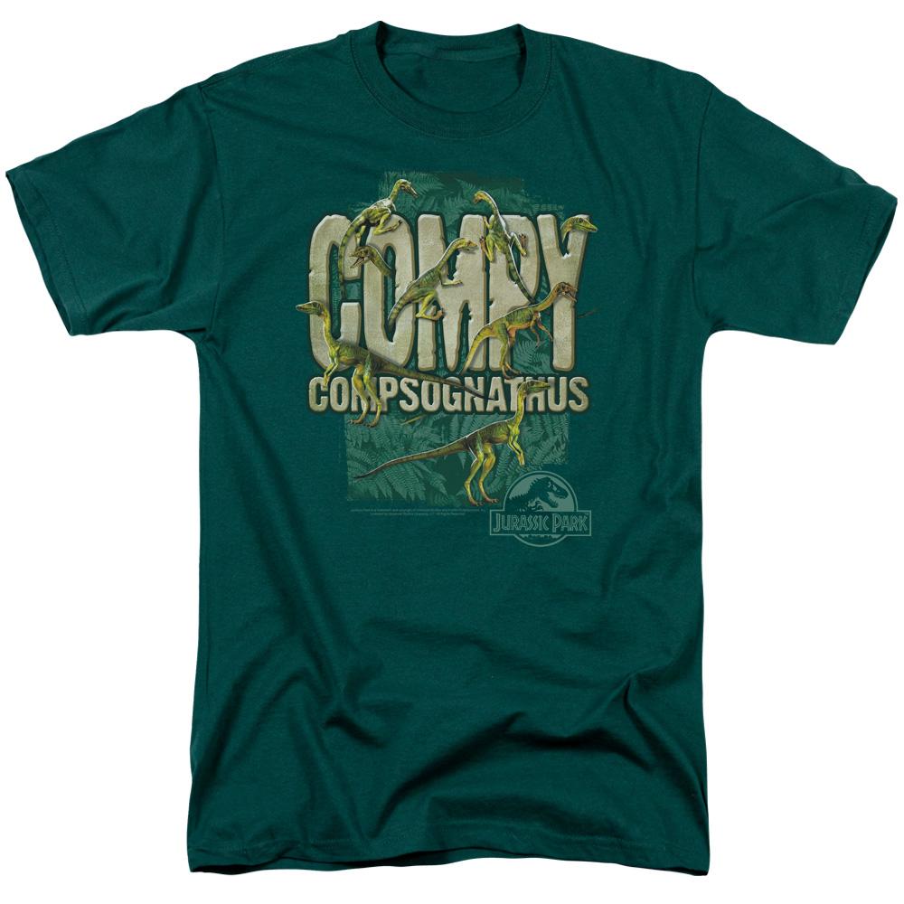 Jurassic Park Compy Mens T Shirt Hunter Green