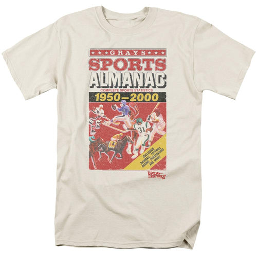 Back To The Future II Sports Almanac Mens T Shirt Cream