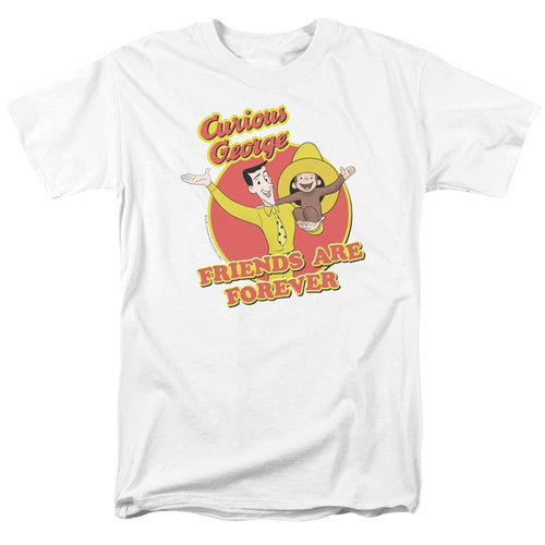 Curious George Friends Mens T Shirt White