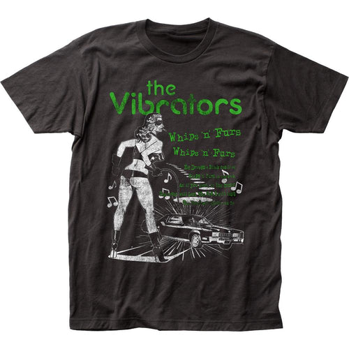 The Vibrators Whips N Furs Mens T Shirt Black