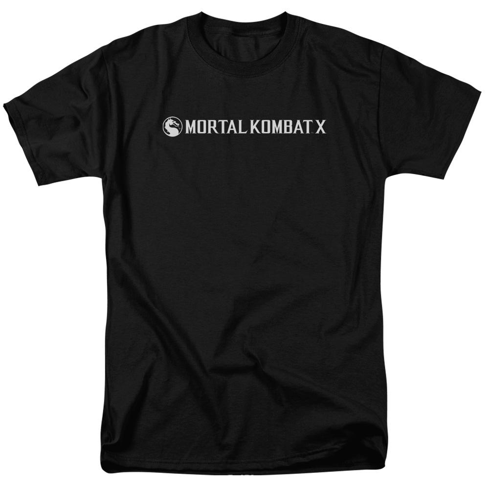 Mortal Kombat X Horizontal Logo Mens T Shirt Black