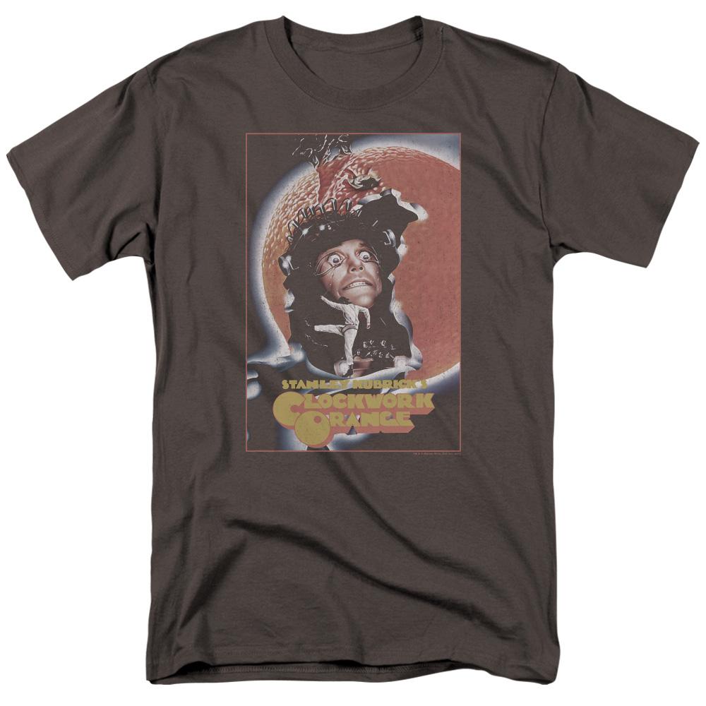 A Clockwork Orange Distressed Poster Mens T Shirt Charcoal