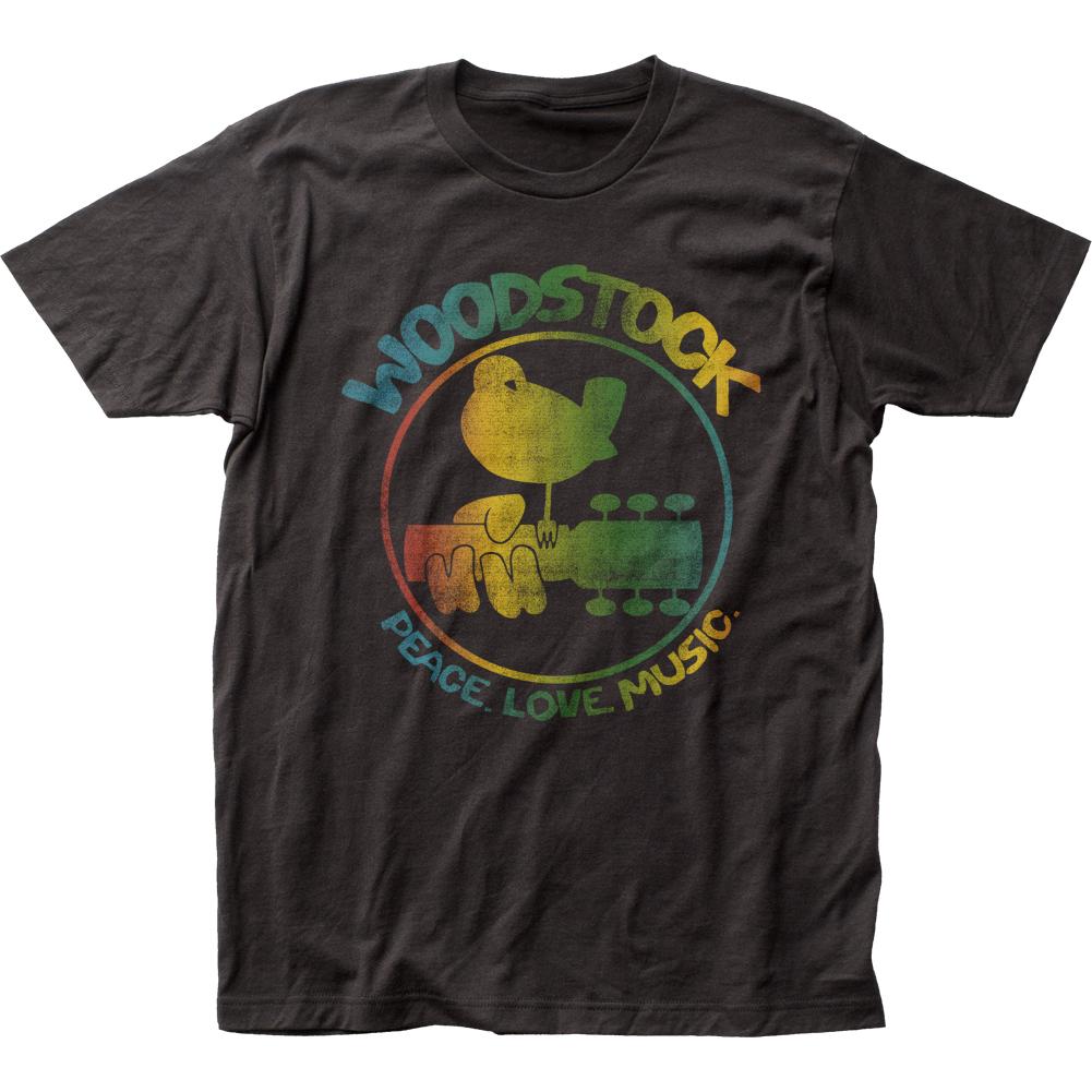 Woodstock Colorful Logo Mens T Shirt Black