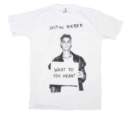 Justin Bieber What Do U Mean Mens T Shirt