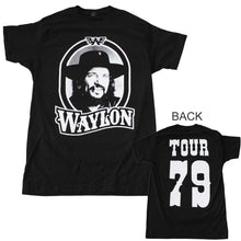 Load image into Gallery viewer, Waylon Jennings Tour 79 Black Mens T Shirt
