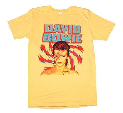 David Bowie Aladdin Sane Gold Mens T Shirt