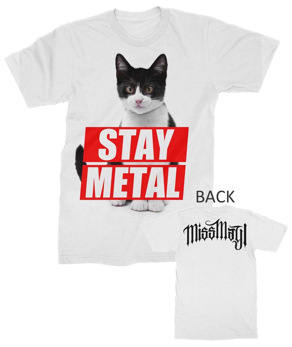 Miss May I Stay Metal Cat Mens T Shirt