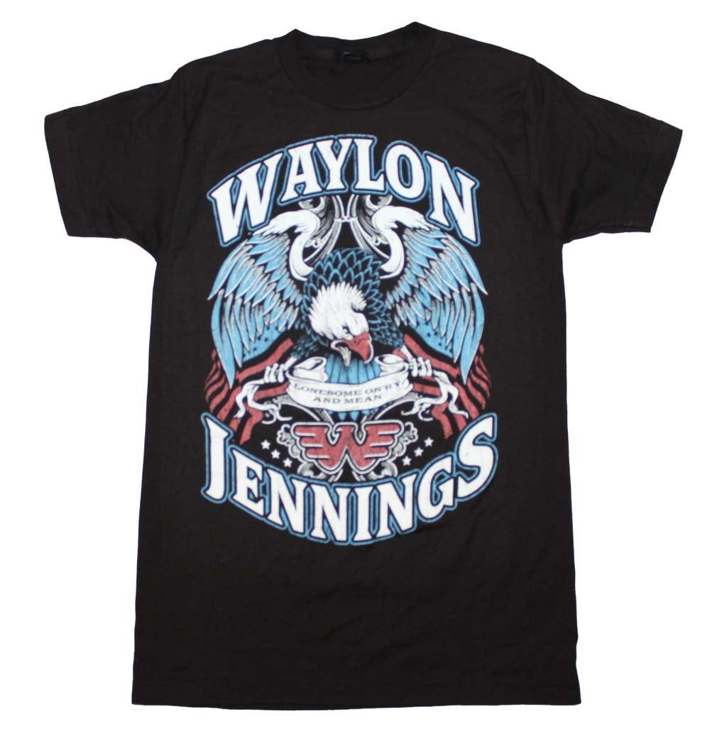 Waylon Jennings Lonesome Mens T Shirt