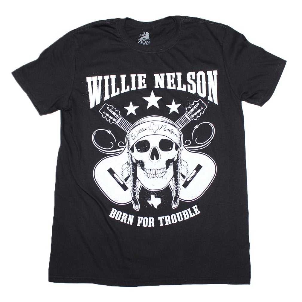 Willie Nelson Skull Mens T Shirt